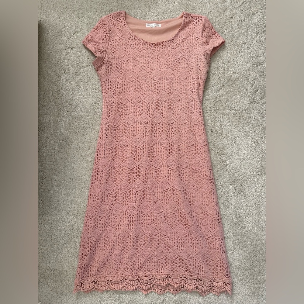 Elegant Pink Lace Dress